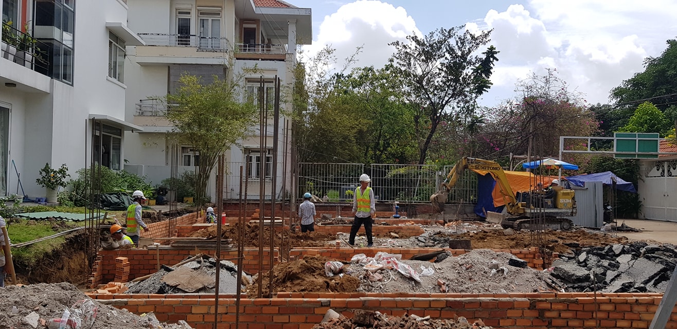 Phần móng của 1 ngôi nhà dân dụng
